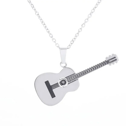 Stainless Steel, Electric Guitar Pick Necklace for Men and Women…Jewelry For Music Lovers