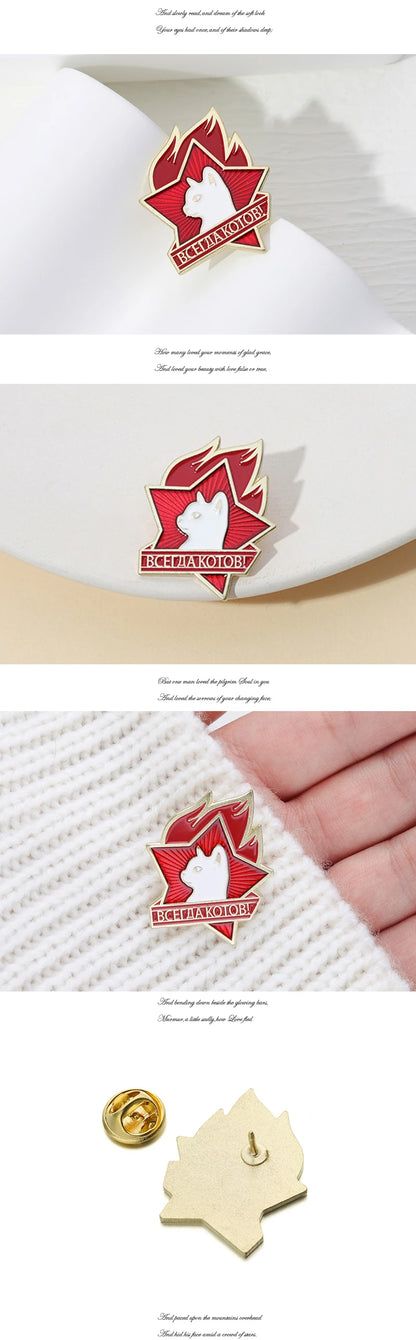 Cat Star Lapel Badge for Cat Lovers And Friends