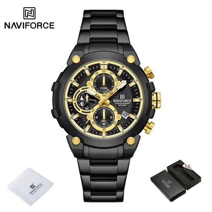 Fashion, Sports, Chronograph, Waterproof, Calendar Display, Military Quartz Male Watch, By NAVIFORCE
