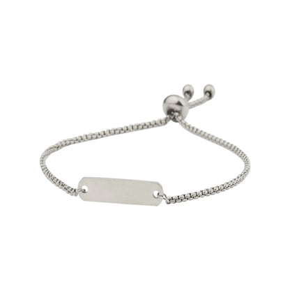 10Pcs 11.5cm Stamping Blank Bar Charm Bracelets Mirror Polish Stainless Steel Adjustable Bracelets For Women's Jewelry