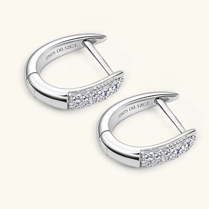 RAPRGOLD, GRA Certified Round Moissanite Hoop Earrings for Women. S9.25 Sterling Silver Earrings… Fine Jewelry Gift