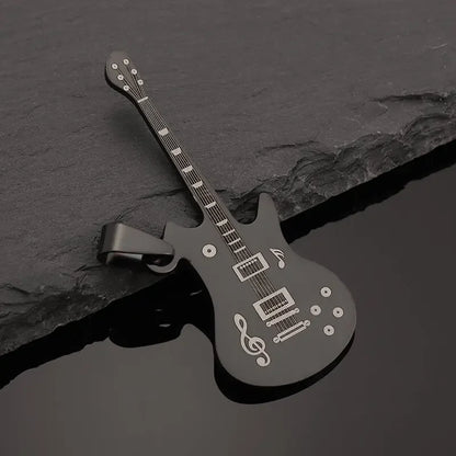 Stainless Steel, Electric Guitar Pick Necklace for Men and Women…Jewelry For Music Lovers