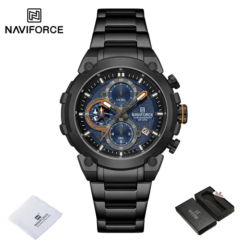 Fashion, Sports, Chronograph, Waterproof, Calendar Display, Military Quartz Male Watch, By NAVIFORCE