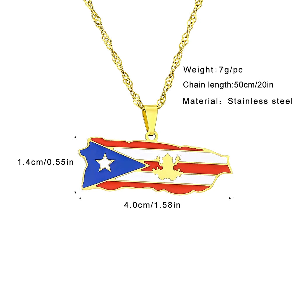 Wear Puerto to celebrate The Big Game 2026 and Bad Bunny in style — show your Puerto Rican pride with this beautiful flag necklace. Lightweight, durable, and polished for that beautiful shine, it’s the perfect game day souvenir, by SONYA
