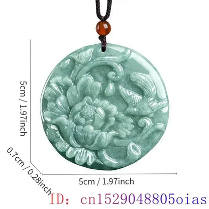 Green Burmese, Jade Amulet   Necklace… Fine Jewelry Carved Gemstone, By MC