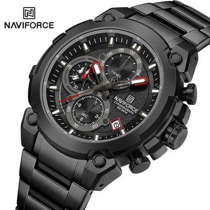 Fashion, Sports, Chronograph, Waterproof, Calendar Display, Military Quartz Male Watch, By NAVIFORCE
