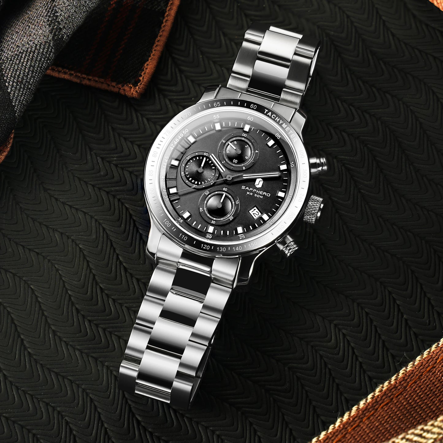 SAPPHERO, Luxury Brands, Gold Plated Stainless Steel, Men’s, Elegant, Waterproof, Quartz Watch…Perfect For That First Date