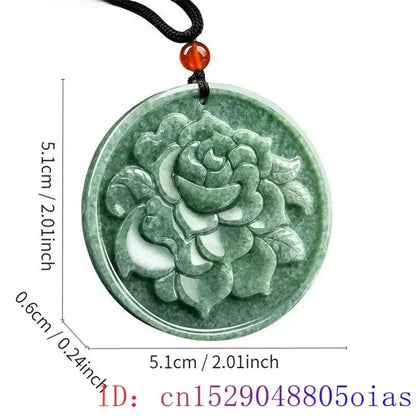 Green Burmese, Jade Amulet   Necklace… Fine Jewelry Carved Gemstone, By MC