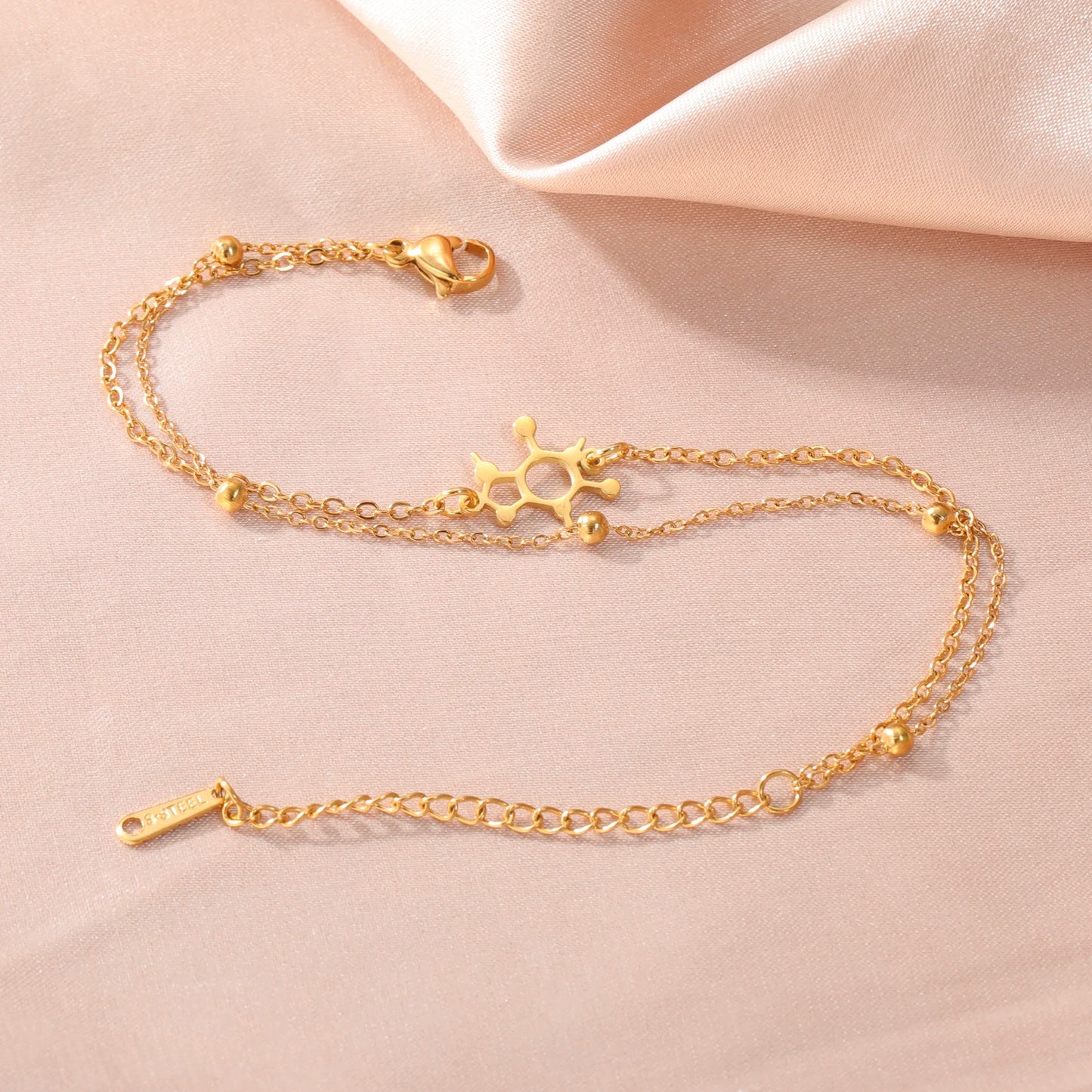 Chemical Molecule Charm Bracelet , by Skyrim