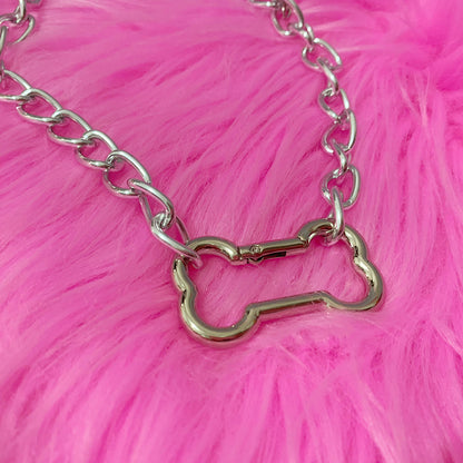 Punk Fashion, Korean Hollowed-Out Dog Bone, Pendant Necklace