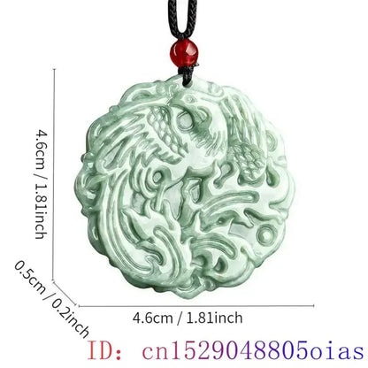 Green Burmese, Jade Amulet   Necklace… Fine Jewelry Carved Gemstone, By MC