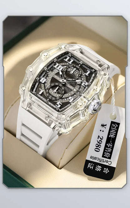 Unique, Blue, Fashion, Men's Waterproof, Outdoor, Sports, Military Watch For Men,