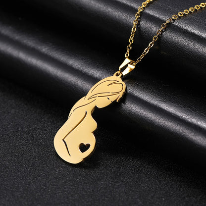 Mother's Day, Baby Child, Stainless Steel Pendant  Gift, From FISHHOOK