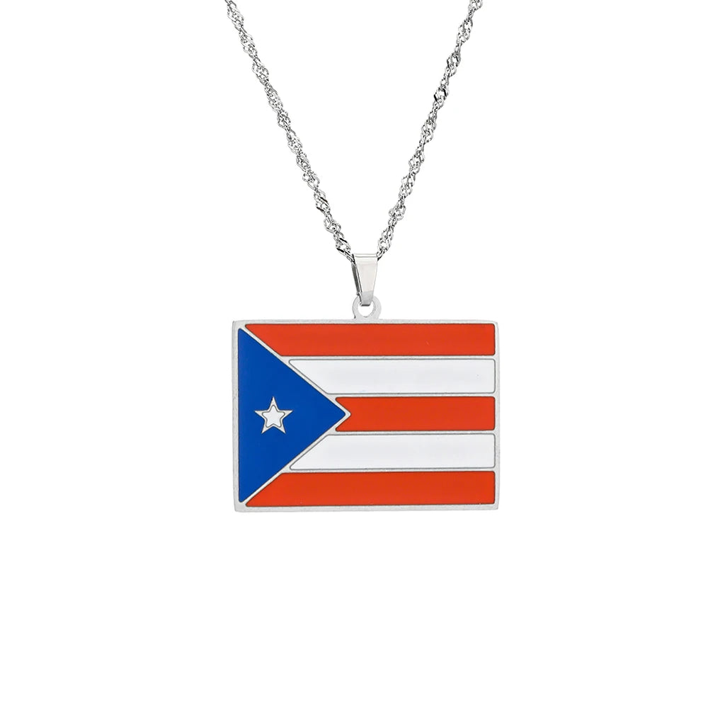 Wear Puerto to celebrate The Big Game 2026 and Bad Bunny in style — show your Puerto Rican pride with this beautiful flag necklace. Lightweight, durable, and polished for that beautiful shine, it’s the perfect game day souvenir, by SONYA