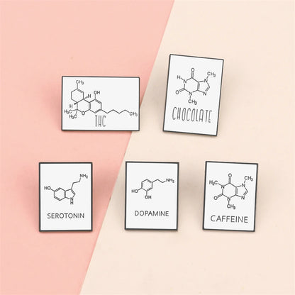 Molecular Chemical Formula Enamel Pin, By Reliatonny, Great Gift For Chemistry Students