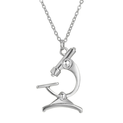 Classic Lab Microscope Pendant Necklace