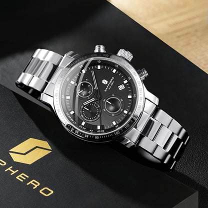SAPPHERO, Luxury Brands, Gold Plated Stainless Steel, Men’s, Elegant, Waterproof, Quartz Watch…Perfect For That First Date