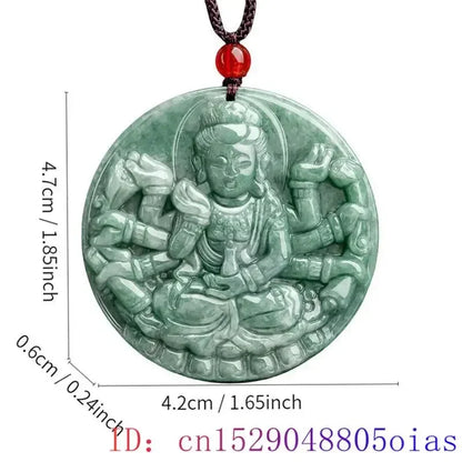 Green Burmese, Jade Amulet   Necklace… Fine Jewelry Carved Gemstone, By MC