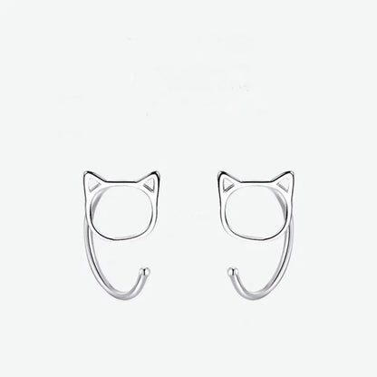 Avenneth Fashions, Simple Hollow Cute Cat Stud Earrings