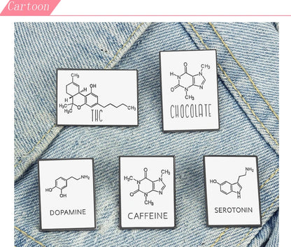 Molecular Chemical Formula Enamel Pin, By Reliatonny, Great Gift For Chemistry Students