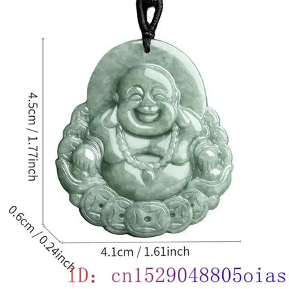 Green Burmese, Jade Amulet   Necklace… Fine Jewelry Carved Gemstone, By MC