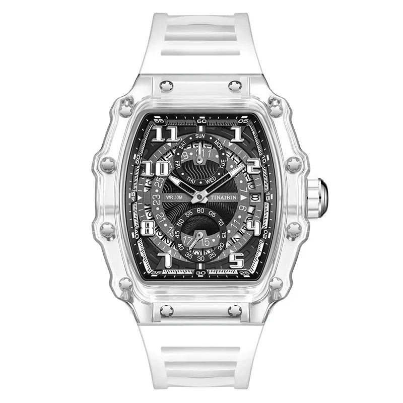 Unique, Blue, Fashion, Men's Waterproof, Outdoor, Sports, Military Watch For Men,