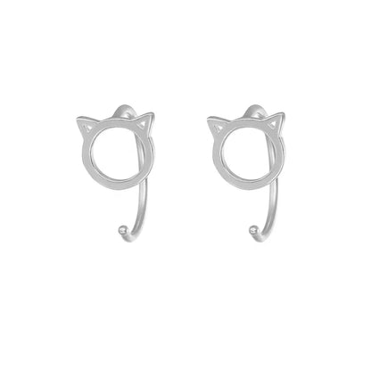 Avenneth Fashions, Simple Hollow Cute Cat Stud Earrings