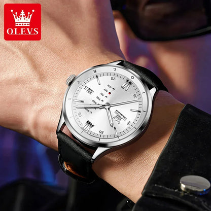 New, Waterproof Luminous, Automatic Date,  Quartz Wristwatch For Men, By OLEVS