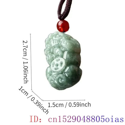 Green Burmese, Jade Amulet   Necklace… Fine Jewelry Carved Gemstone, By MC