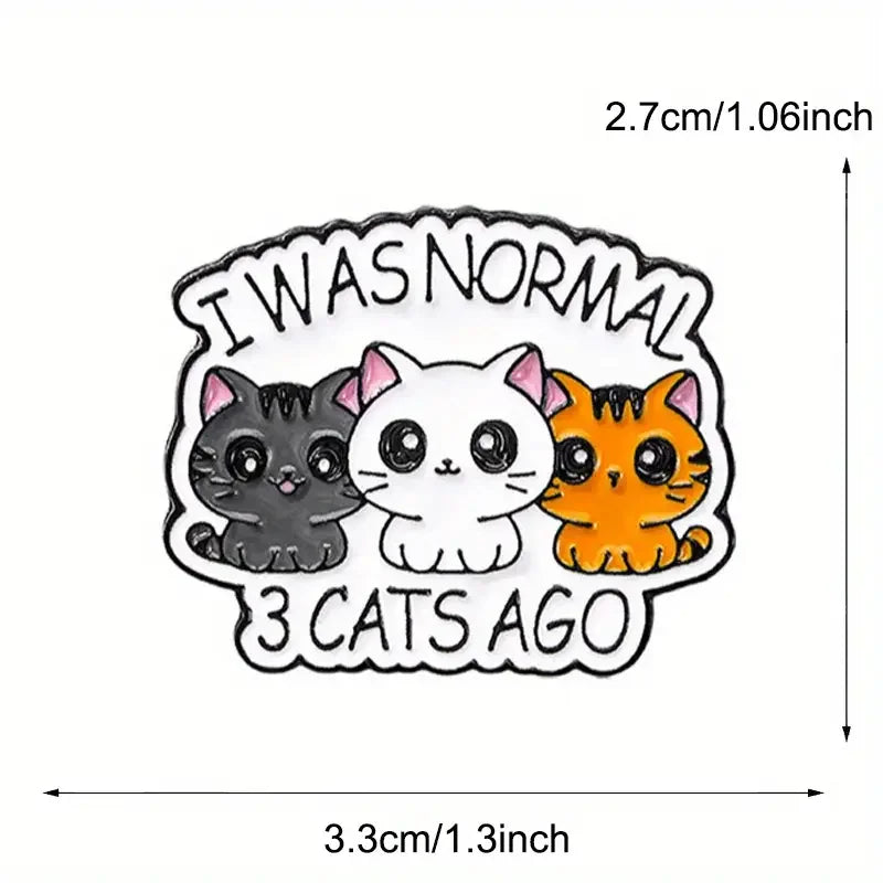 Cute Tiny Black Cat Enamel Pin Brooch