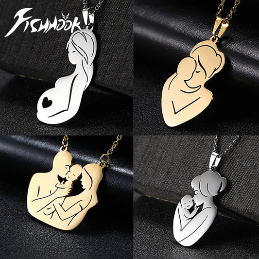 Mother's Day, Baby Child, Stainless Steel Pendant  Gift, From FISHHOOK