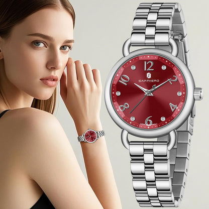 SAPPHERO’S, Women's Fashion, Versatile, Stainless Steel, Fashion versatile, Light luxury, Ultra-Thin Watch