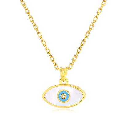 Niche Design, 18K Genuine Gold, Natural White Shell Necklace for Women... Anniversary Valentine's Day Gift Trendy Jewelry