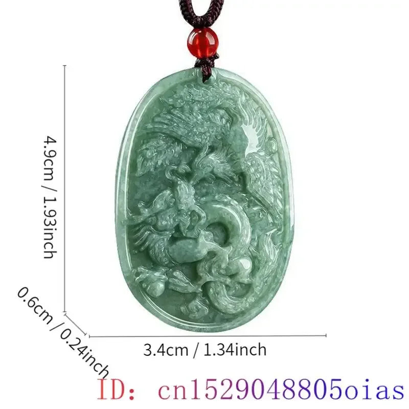 Green Burmese, Jade Amulet   Necklace… Fine Jewelry Carved Gemstone, By MC