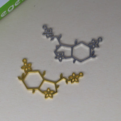 5pc Stainless Steel Molecule Charms for Bracelet