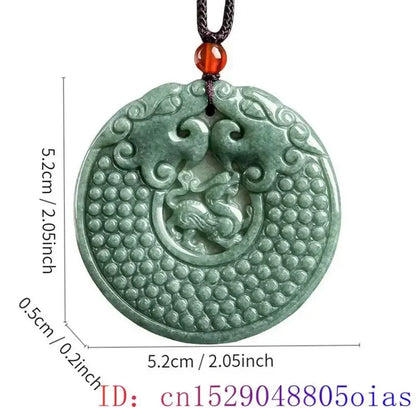 Green Burmese, Jade Amulet   Necklace… Fine Jewelry Carved Gemstone, By MC