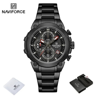 Fashion, Sports, Chronograph, Waterproof, Calendar Display, Military Quartz Male Watch, By NAVIFORCE