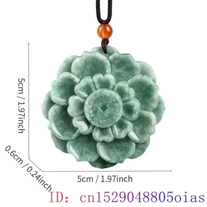 Green Burmese, Jade Amulet   Necklace… Fine Jewelry Carved Gemstone, By MC