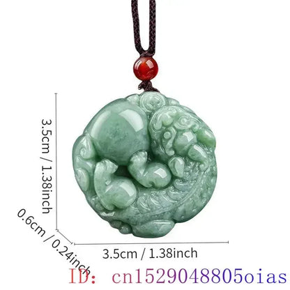 Green Burmese, Jade Amulet   Necklace… Fine Jewelry Carved Gemstone, By MC