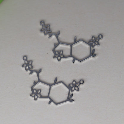 5pc Stainless Steel Molecule Charms for Bracelet