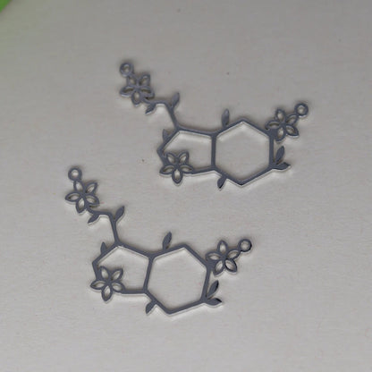 5pc Stainless Steel Molecule Charms for Bracelet