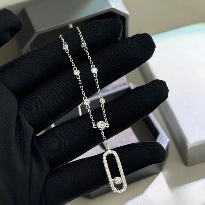 .925 silver, single diamond ankle bracelet; Fashion classic jewelry;  European and American style sexy jewelry gift