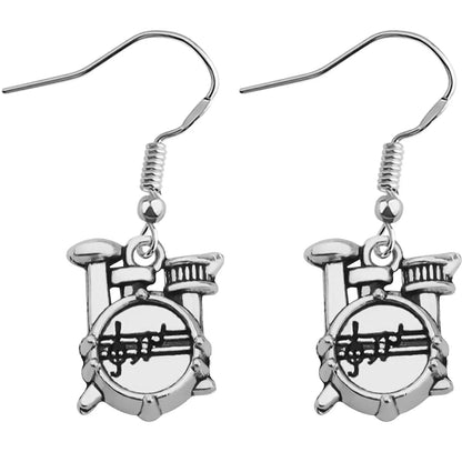 Unique Fashion, Pop Music Lovers Rock Drum Kit Earrings… Interesting Girl/Women Jewelry