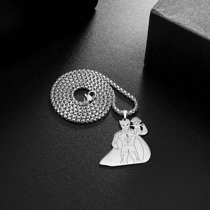 Mother's Day, Baby Child, Stainless Steel Pendant  Gift, From FISHHOOK