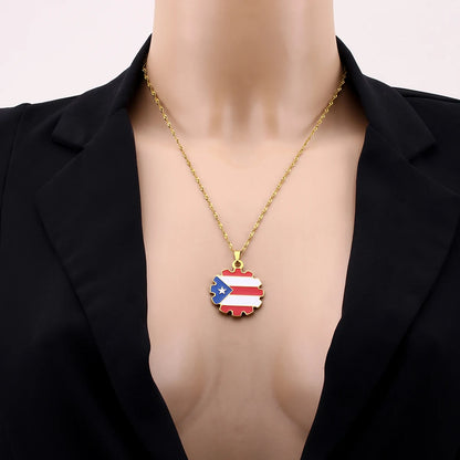 Wear Puerto to celebrate The Big Game 2026 and Bad Bunny in style — show your Puerto Rican pride with this beautiful flag necklace. Lightweight, durable, and polished for that beautiful shine, it’s the perfect game day souvenir, by SONYA