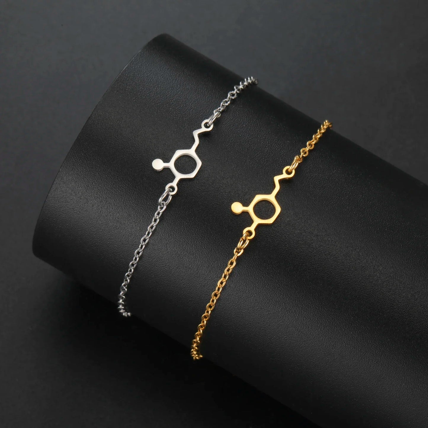 Chemical Molecule Charm Bracelet , by Skyrim