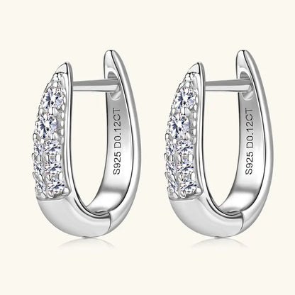 RAPRGOLD, GRA Certified Round Moissanite Hoop Earrings for Women. S9.25 Sterling Silver Earrings… Fine Jewelry Gift