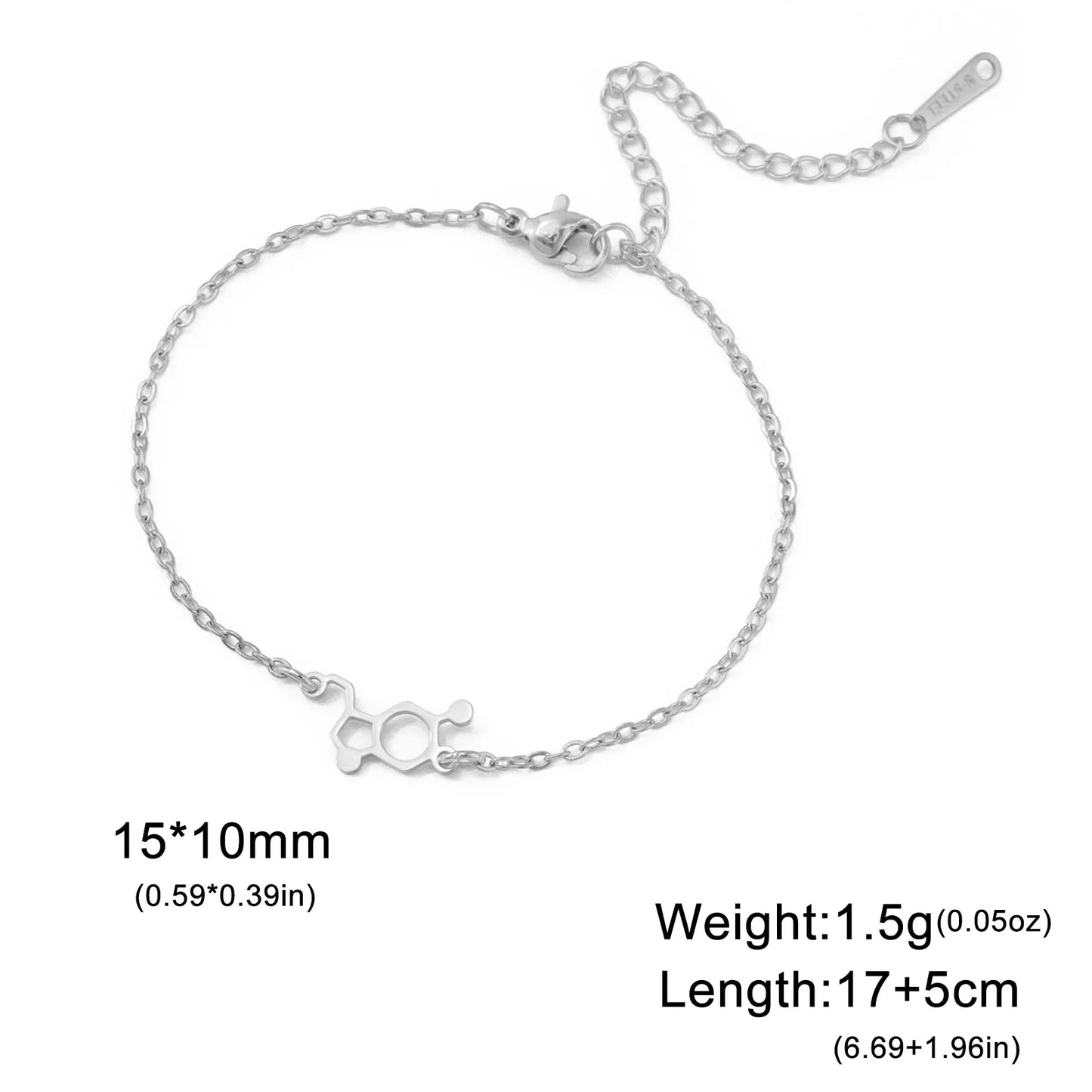 Chemical Molecule Charm Bracelet , by Skyrim
