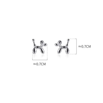 S9.25 Sterling Silver Mini Balloon Dog Earrings, Treat yourself, treat a friend.