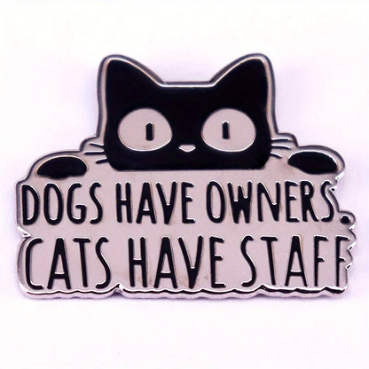 Cute Tiny Black Cat Enamel Pin Brooch